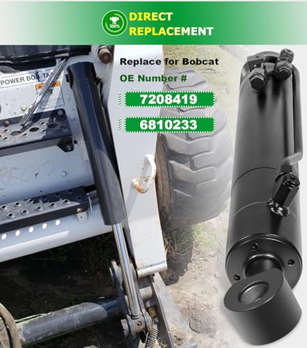 Image of 7208419 Hydraulic Tilt Cylinder, Hydraulic Bucket Tilt Cylinder for Bobcat A300 S220 S250 S300 S330 T250 T300 T320, Rod 1.5 inch, Bore 3 inch, Stroke 15 inch, Pin to Pin- 24 inch