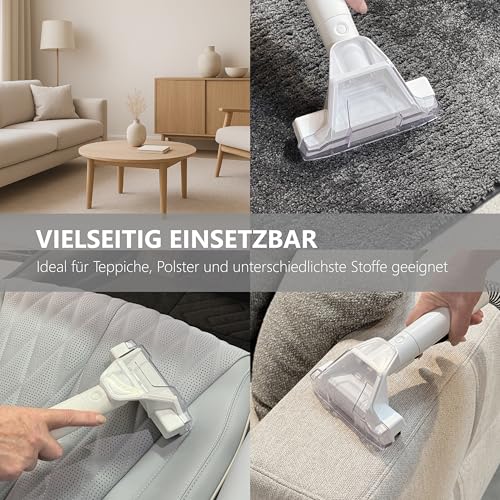 Silva Schneider SC 7500 Spot Cleaner – Polster- & Teppich-Nassreiniger, 750W, 15 kPa Saugleistung, Dual-Wassertank, kompakte Lösung für Teppiche, Polster, Autositze & Stoffe