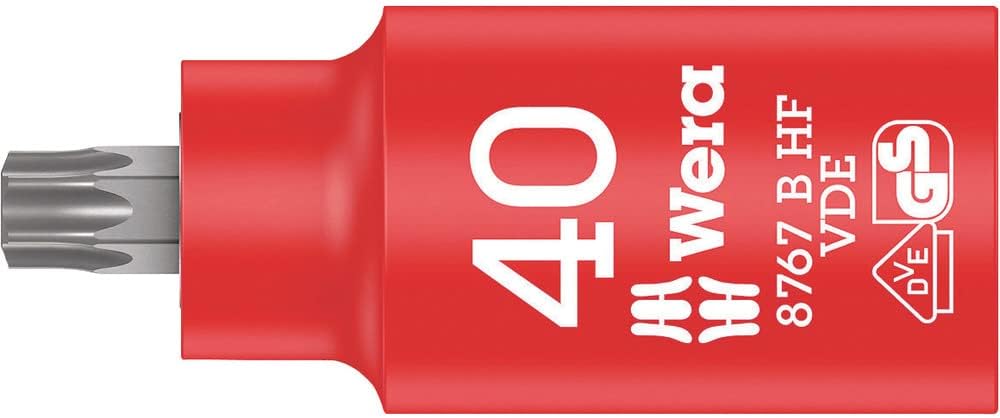 WERA 05004924001 8767 B VDE HF TORX® Zyklop bit Socket, Insulated, with Holding Function, 3/8" Drive, TX 40 x 55 mm