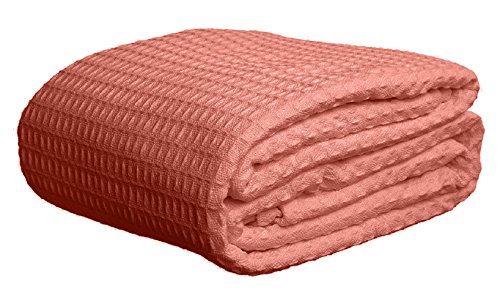 Elaine Karen Deluxe 100% Soft Cotton Thermal Waffle Weave Blanket - Full Size