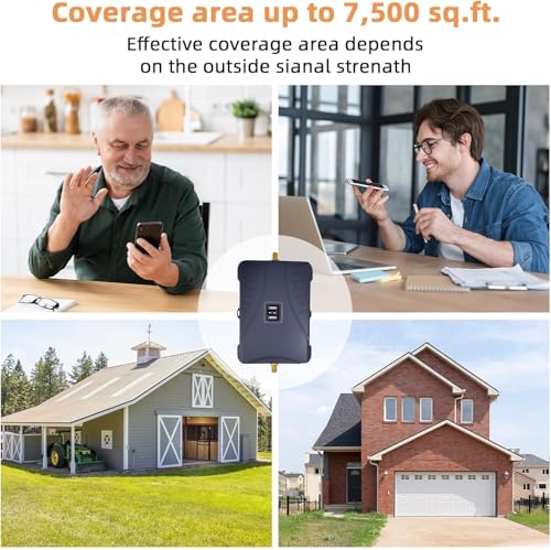 Image of Cell Phone Booster for Home & Multi-Room,Up to 7,000 sq ft,Cell Phone Signal Booster for Band 5 /12 /13 /17,Boost 5G 4G Data for All U.S. Carriers FCC Approved Cell Signal Booster