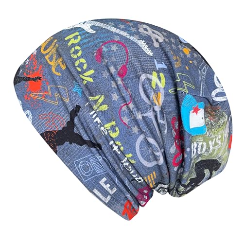 Wollhuhn ÖKO Long-Beanie, Wende-Mütze, ganzjährig, Cool Stuff Jeansblau,...