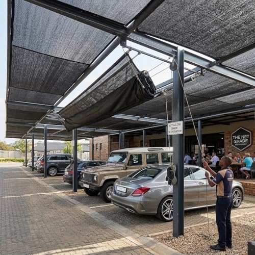 Image of Bio Blooms Gardening Shade Net 50% UV Treated | Full Black Thick HDPE Agro Shadenet for Agriculture Garden Balcony Greenhouse Building Construction Safety Net | 3x20 Meters