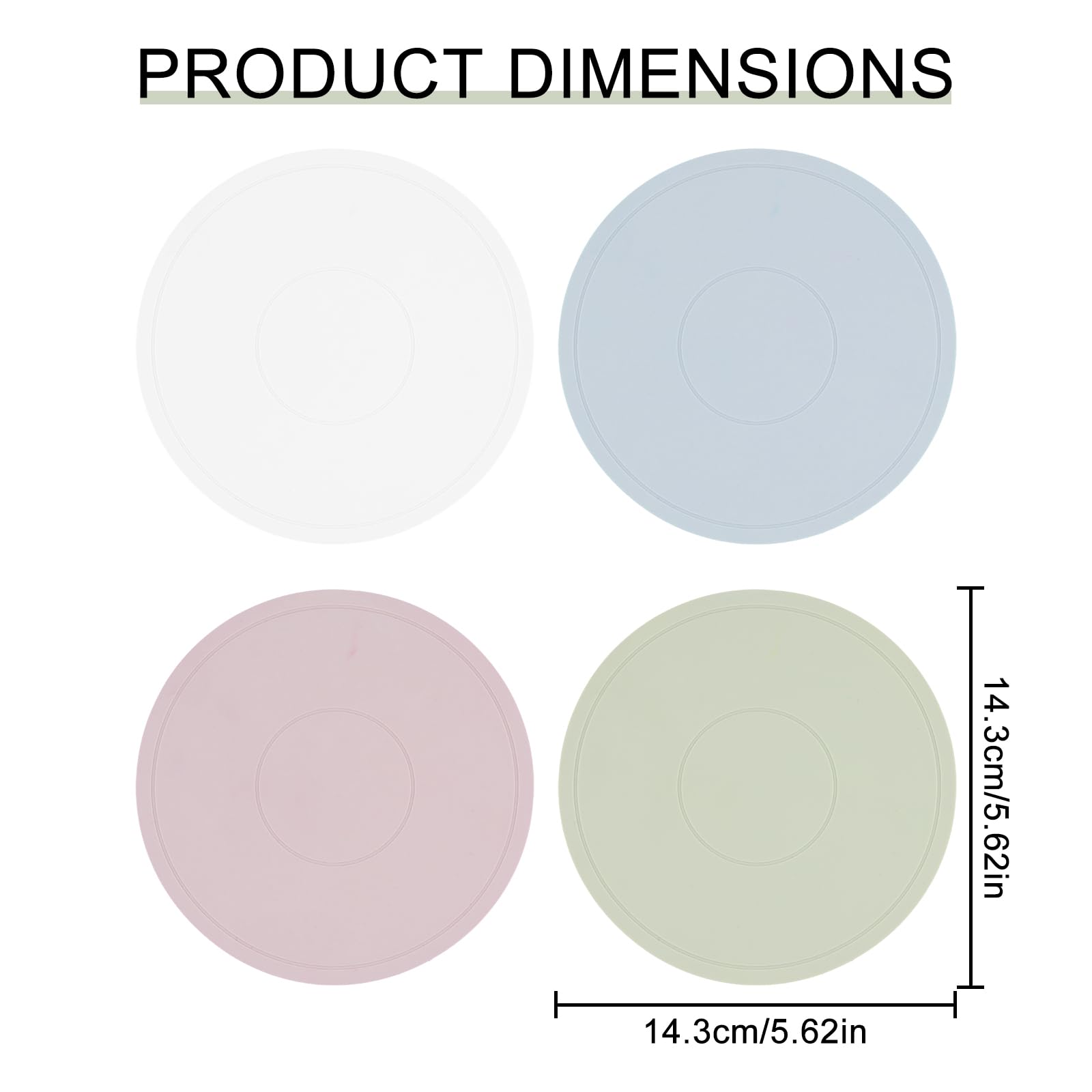 Lot de 4 Tapis de Dessous de Plat en Silicone Tapis,Anti-dérapant Anti-Chaleursupport de Pot, sous-Plats Rond,Tapis de Séchage Polyvalent, Résistant à la Chaleur,pour Cuisine et Salle à Manger