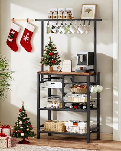 Pots-and-Pans-Organizer-Rack-Kitchen-Bakers-Rack-Multi-Tier-Storage-Shelf-Kitchen-Island-Table-Cooking-Rack-with-Pots-and-Pans-Storage-Rustic-Brown-and-Black-TPR60BF