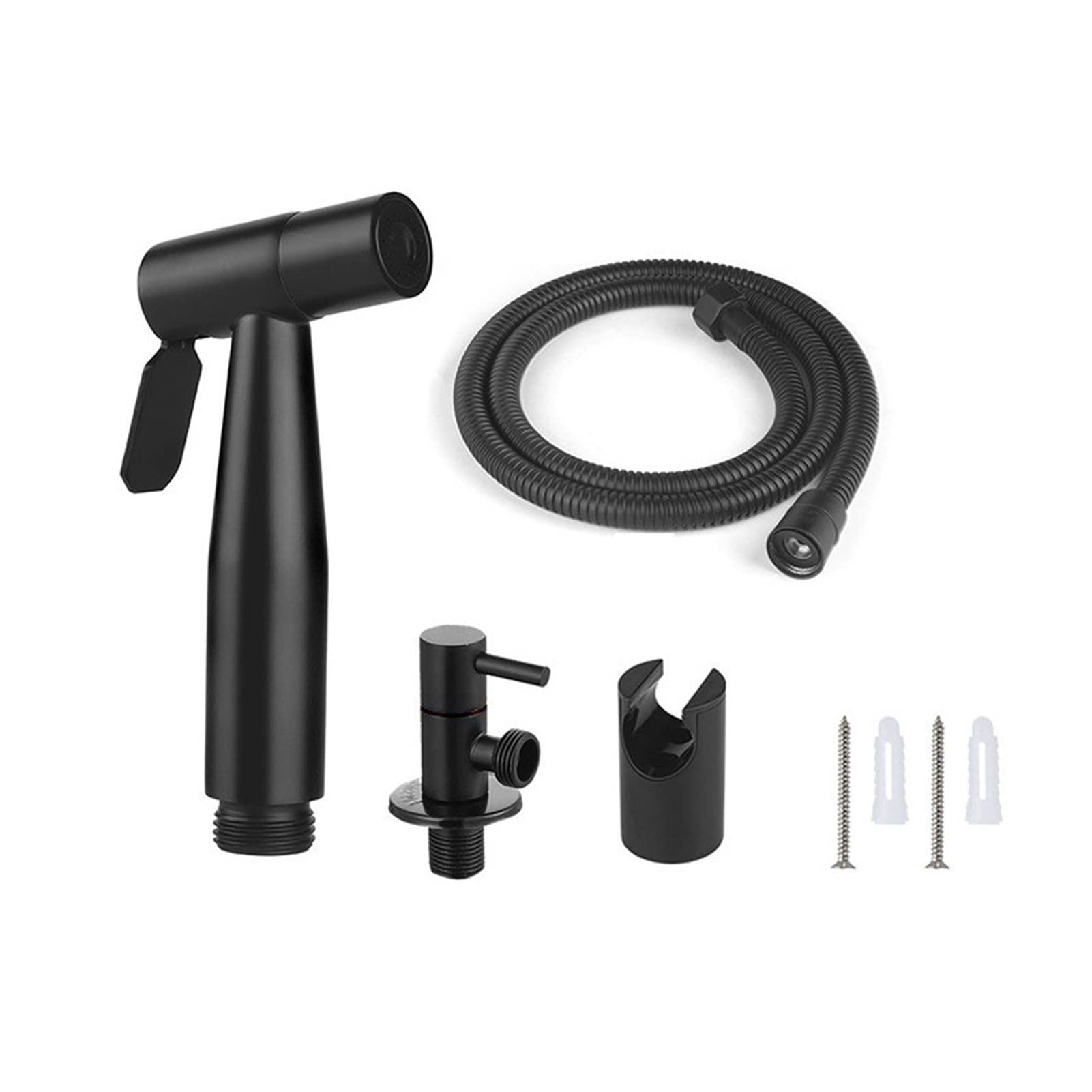 Pulverizador de inodoro negro para eliminar el papel con boquilla spray bidet faucet