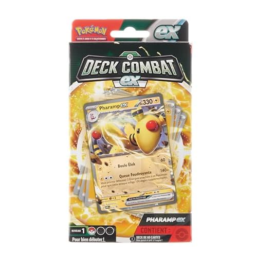 Pokemon- Tarjetas coleccionables, Color Negro (Asmodée Deck-Luc/PHA-EX) - Versión Francesa, Modelo Aleatorio, 1 Unidad