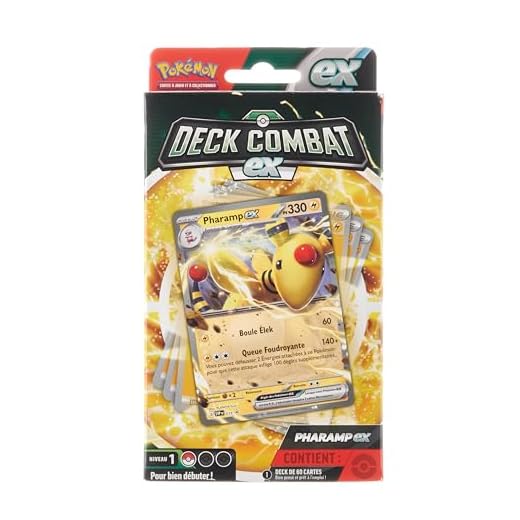 Pokemon- Tarjetas coleccionables, Color Negro (Asmodée Deck-Luc/PHA-EX) - Versión Francesa, Modelo Aleatorio, 1 Unidad