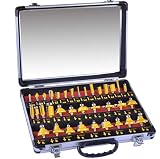 DBoyun 35Pcs 1/4" Shank 6.35mm Router Bit Set Carbide Professional Woodworking Cutting Tools Engravi