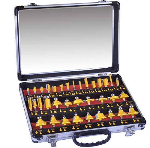 Dboyun 35Pcs 1/4" Shank 6.35Mm Router Bit Set Carbide Professional Woodworking Cutting Tools Engraving Milling #TOP1