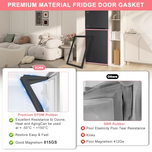 LXun Upgrade 42.12"x28.9" 241872512 Refrigerator Freezer Door Gasket Compatible with Frigidaire Refrigerator Door Seal for Kelvinator Kenmore 240390704 240514612 240542112 240542124 5304439526 by LXun - Image 5