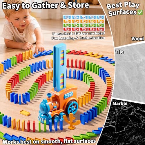 Auto Domino Train, 210 piezas bloq. STEM para edades 3-8 miniatura 6