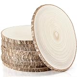 Set of (10) 11-13 Inches Large Wood Slices, Wood Centerpieces for Tables