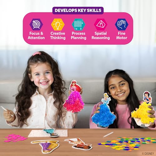 Image of Skillmatics Poke-in Art - Disney Princess, Mess-Free Fun for Kids, DIY Craft Kits, Creative Activity, Gifts for Girls Ages 4, 5, 6, 7, 8, 9, Includes Cinderella, Ariel, Moana, Rapunzel & More