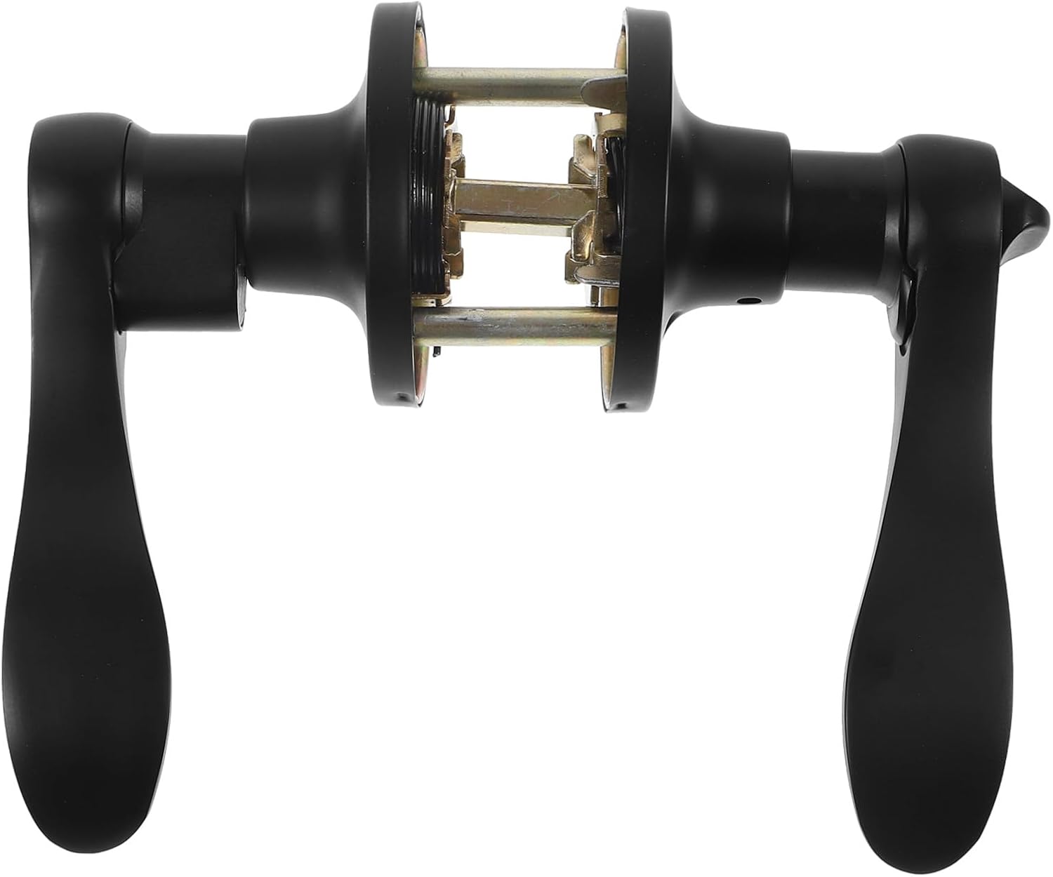 Door Handle with Lock Entry and Bedroom Door Lever Lock Black Privacy Lever 1pcs