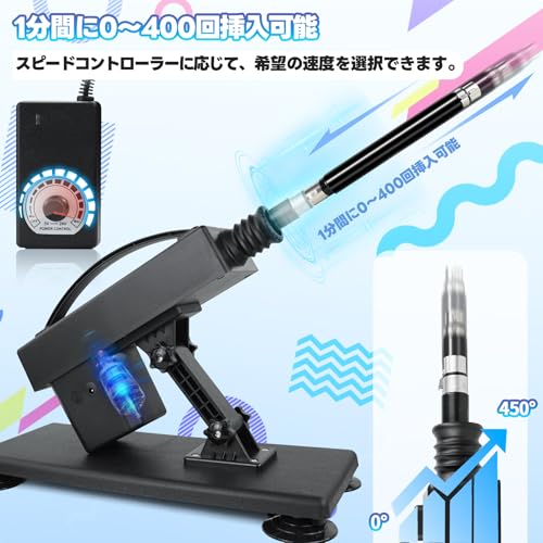 ピストンマシーン 電動 ピストン バイブ ピストンマシン 男性用 セックスマシーン 吸盤ディルド 付きで 3XLR ディルド電動マシーン 角度調整可能 遠隔操作10M 自動スピード調節可能 NEKMOKIN 大人のおもちゃ ピストンマシン 男性用 本語取扱説明書付き 4個付属品 - 画像3