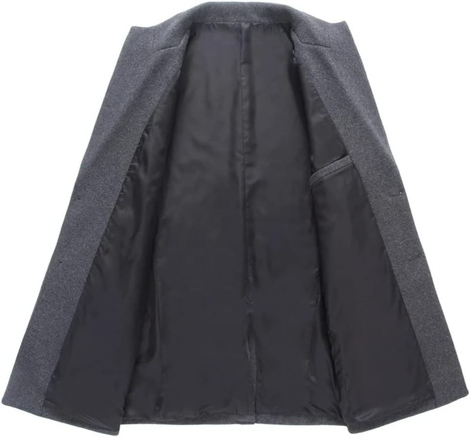 Men's Business Coat Casual Loose Lapel Coat Trench Coat