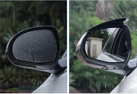 Luti Concept 2 Pieces Right Left Auto Car Vehicle Exterior Side Mirror Rain Protector Blocker Windbreaker Visor Carbon Patterned Car Mirror Rain Protector Viewfinder Raincoat