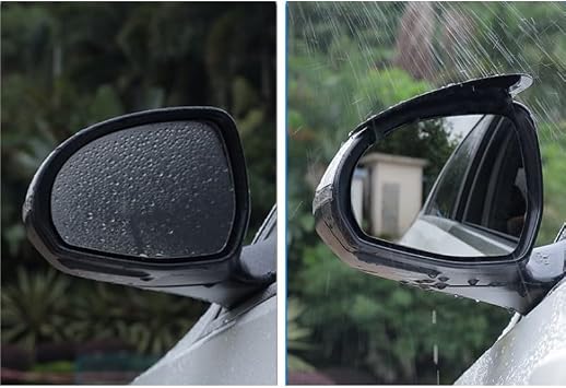 Luti Concept 2 Pieces Right Left Auto Car Vehicle Exterior Side Mirror Rain Protector Blocker Windbreaker Visor Carbon Patterned Car Mirror Rain Protector Viewfinder Raincoat