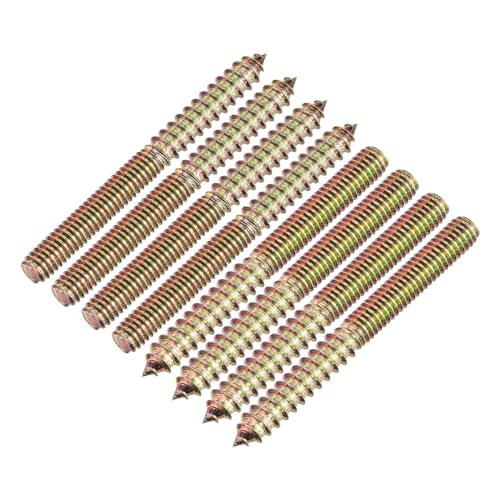 Image of uxcell 5 /16-18x3-1 /4 Hanger Bolts, 8pcs Double Ended Screws Wood Dowel Screws for Furniture
