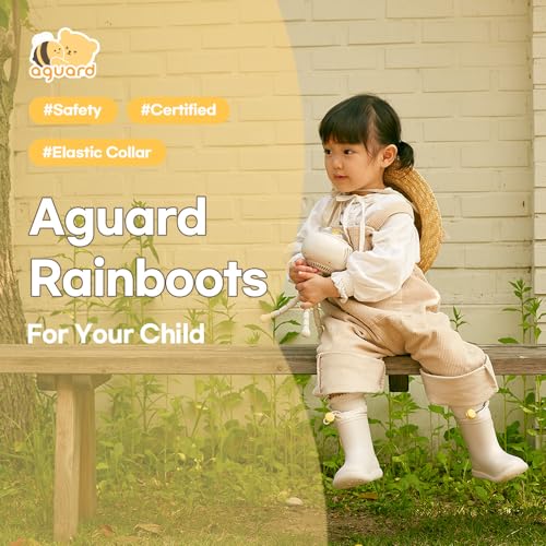 Kids Rain Boots with an Elastic Boot Collar, Toddler Rain Shoes Children WaterProof Boots for Boys and Girls2