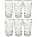 Produktbild Libbey - Hobstar - Longdrinkglas, Cocktailglas Wasserglas, Saftglas - Kristall - mit edlem Goldrand - 6 Stück - 470ml