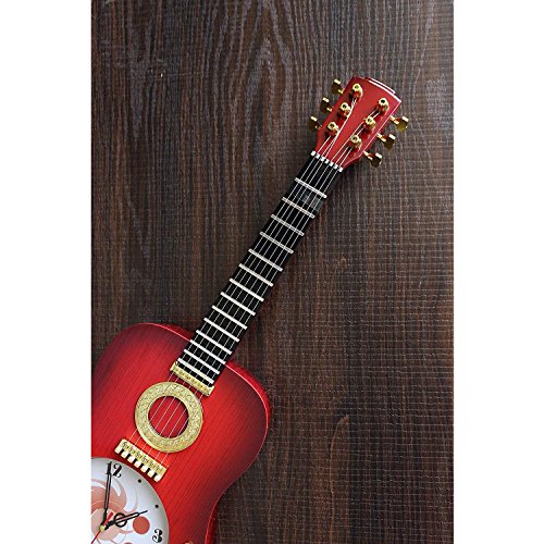 Image of Guitar Shaped Beautiful Wall Clock for Your Home Decor and Best Gift for Your Loved Ones(24 inch)(60 cm)