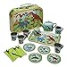 Wobbly Jelly Set da caffè in Metallo e Valigetta Giocattolo L'era dei Dinosauri (Set da tè da 14 Pezzi per Bambini)