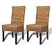Ksodgun Ensemble 2 pièces Famille Table et Chaise à Manger, Bois de manguier + Fibre d'abaca Ensemble Table et Chaise à Manger 2 pièces 47 x 50 x 97 cm (Largeur x Profondeur x Hauteur) -Style 1