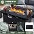 Aoxun 8 Piece Patio Furniture Set with 44” Fire Pit Table, Wicker Rattan Patio Sectional Sofa, Outdoor Furniture Set with Thickened Cushion, Grey