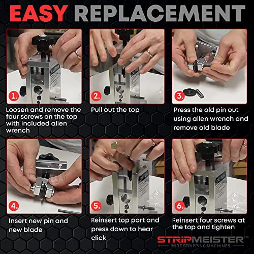 Image of StripMeister Original & E250 Feeder Replacement - Ultra-Grip Replacement Feeder, Feeder & Shaft Assembly Replacement Kit for StripMeister, Easy Wire Stripping Replacement Parts