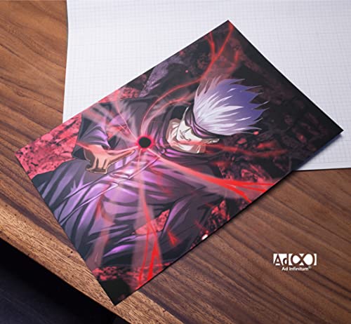 Image of AD INFINITUM Anime jujutsu kaisen 300 gsm Paper Wall Poster, Multicolor | 13 x 19 inches | (GOJO 1)