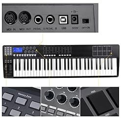 Clavier Piano Portable 61-clé USB MIDI Contrôleur du Clavier 8 RVB Pads De Déclenchement Backlit Coloré Piano MIDI… - Les Beatles, Paul McCartney, John Lennon, RIngo Starr, George Harrison Clavier Piano Portable 61-clé USB MIDI Contrôleur du Clavier 8 RVB Pads De Déclenchement Backlit Coloré Piano MIDI… – Image 6