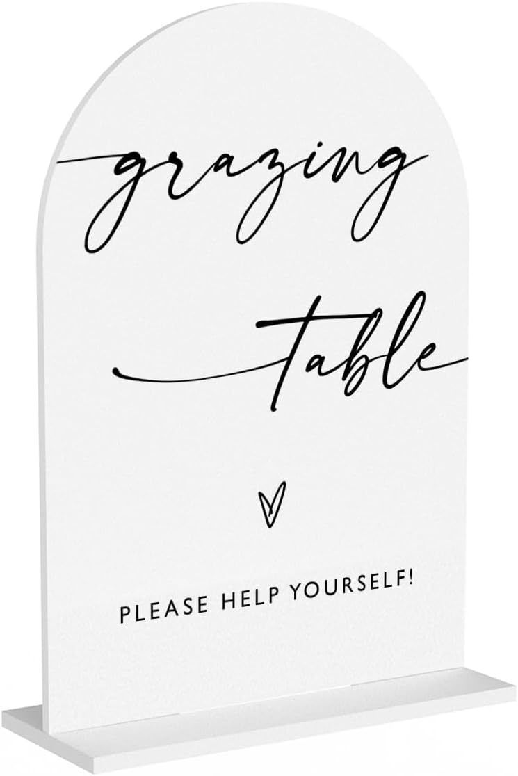 Grazing Station Sign for Retirement Baby Shower Wedding Engagement Bridal Shower Party Sign for Desk Table