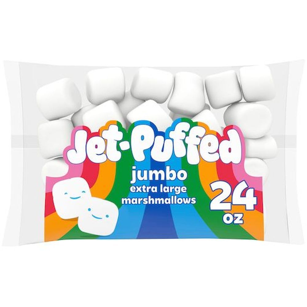 Jet Puffed Jumbo Marshmallow Snack, 24 Ounce - 8 per case.
