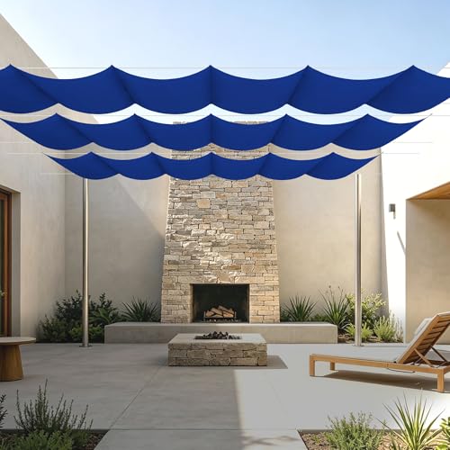 Toile d'ombrage rétractable bleu foncé 800 x 200 cm pour terrasse - 2