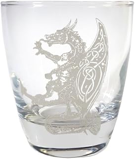 Lyoncraft LBDG01 10 oz Celtic Dragon Engraved Lowball Glass