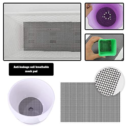 SG Store 10PCS Flower Pot Hole Mesh Pad 30x20cm Rectangle Garden Drainage Mesh Hole Screens DIY Bonsai Pot Bottom Grid Mesh Mat Mesh Screen Plastic Black - Image 3