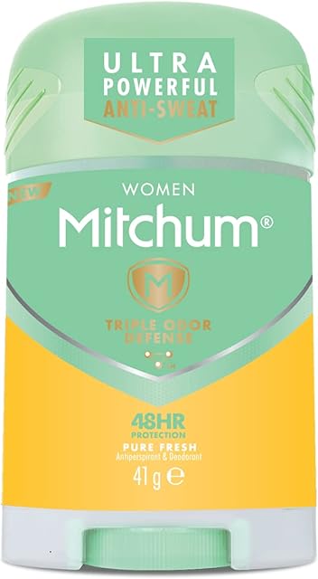 Mitchum Women Triple Odor Defense 48HR Protection Deodorant Stick & Antiperspirant (41g) Pure Fresh, Dermatologist Tested,41 g (Pack of 1)