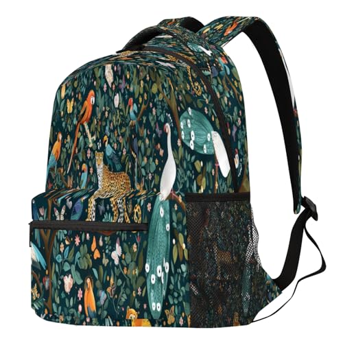 Grand sac à dos d'école animaux pour ranger ordinateur et grands cahiers