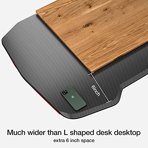 Motpk 39 Inch Z Shaped Gaming Desk With Led Lights, Ergonomic Sturdy Computer Table, Gaming Workstation Home Office Desk With Monitor Stand Cup Holder And Headphone Hook, Black, Gift Idea #TOP7
