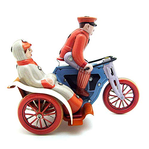 Charmgle Vintage Toys Tin Toy Tin Toys Novelty Props Xmas Gift Party Home Decoration Human Tricycle Wind Up Toy #TOP2