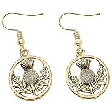 Charm Buddy Boucles d'oreilles pendantes avec drapeau de l'Écosse avec sac cadeau   Drapeau écossais   Drapeau de Saint Andrews   Football écossais   Rugby   Chardon de cornemuse   Bijoux, Émail