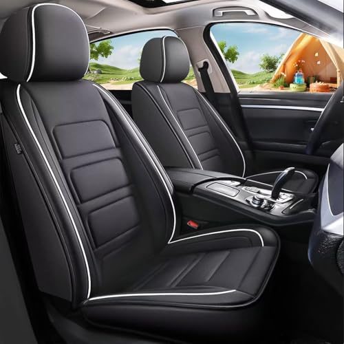 TTX LIGHTING Seat Covers Fit for Chevrolet Chevy Traverse 2018-2026 Car Seat Covers Full Set 5 Seats Waterproof Leather Automotive Seat Cushion Protector Black