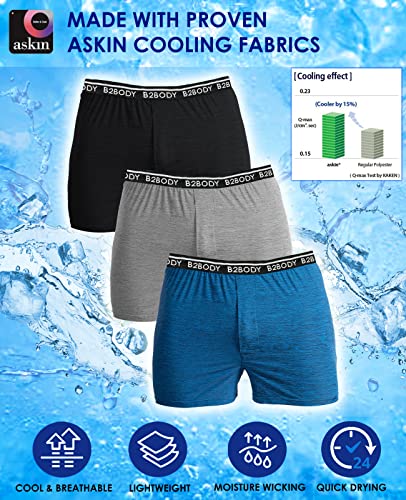 Breathable Boxer Shorts for Men 3 Pack Small to Big and Tall Boxers Underwear3