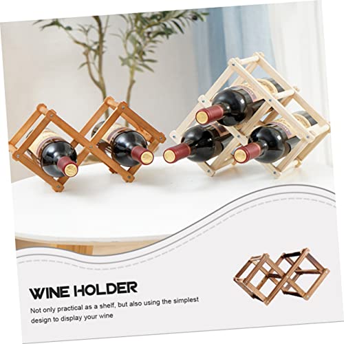 Soporte de madera para botellas de vino, ahorro de espacio miniatura 4