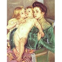 Amazon｜17 アート絵画 赤ちゃんの最初の愛撫 母親 子供 メアリー