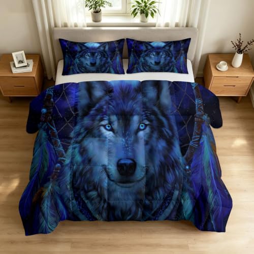 Edredón de verano King azul de 7,5 tog reversible con fundas 2