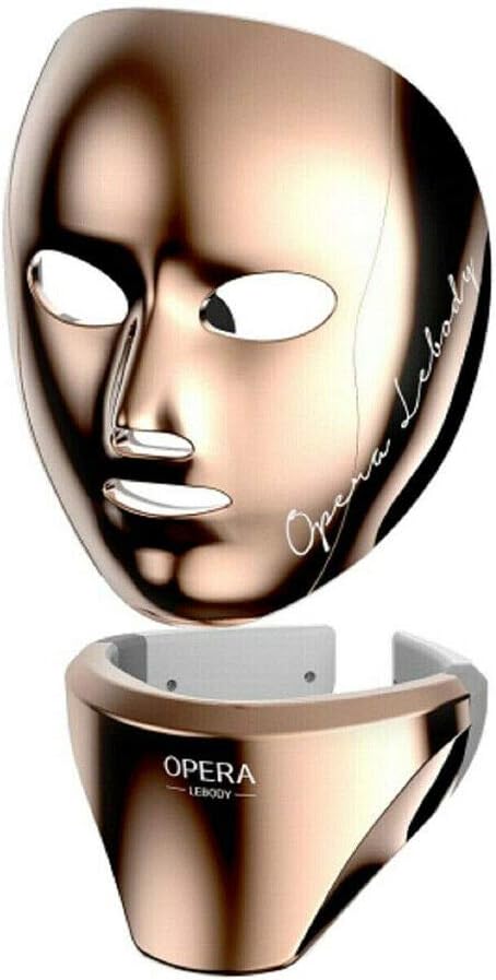 OPERA LEBODY LED MASK FACE, NECK LED MASK Home Skin Care Device(Gold Color) + 24K Gold Serum 1EA(Gift)