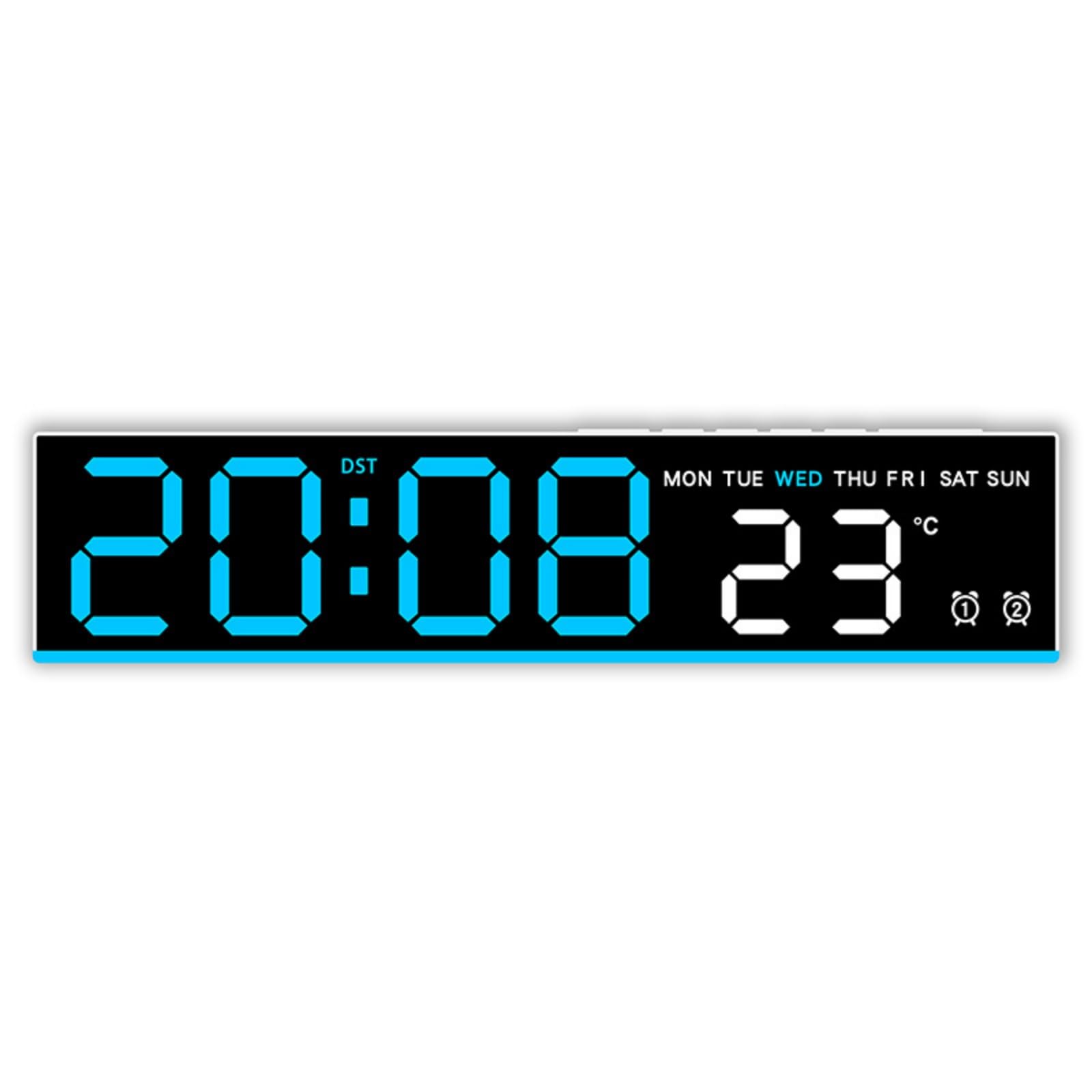 Lerpwige Multifunctional Electronic Clock Includes Alarm Timers and Temperature Display Intelligent Wake Technology Gentle Mornings Multifunctional Digital Clock